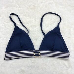 Nwot bananamoon triangle bikini top nautical stripe
